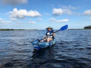 girl kayaking